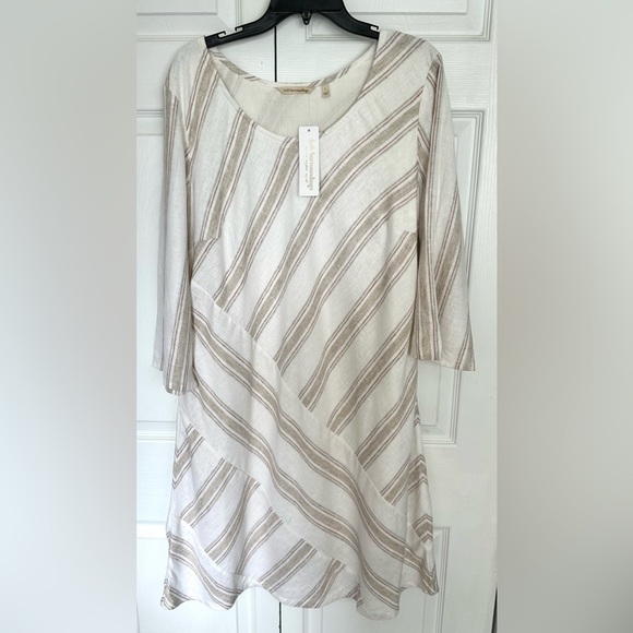 Soft Surroundings Dresses & Skirts - NWT Soft Surroundings Equinox Striped Linen Dress-Large (14/16)